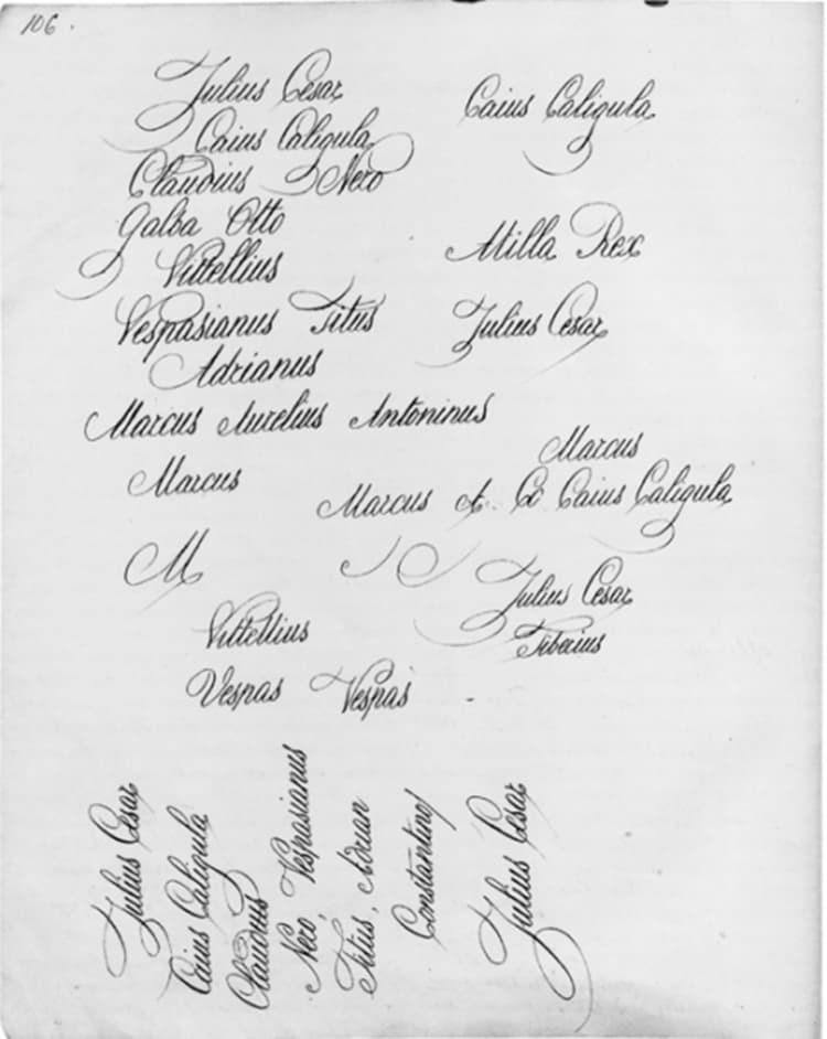 kalligraafias kirjutatud nimed
